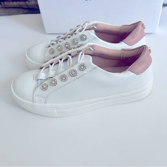 New Kurt Geiger Girls Mini Liviah Slip On Sneakers - Picture 3 of 7
